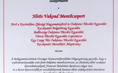 Kecskemét Járási Mentőcsoport nemzeti újraminősítő gyakorlata